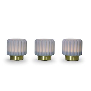 Dentelles Pastelles - set de 3 Lampes 9cm rechargeable
