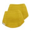 Set de 2 Bavoirs Bandana pour Bébé en Coton Biologique (36x15 cm) - Jaune