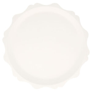 Cream Decorative Edge Compostable Dinner Plates