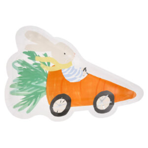 Racing Car Bunny Plates