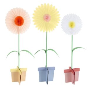 3 Large Stand Up Flower Decorations