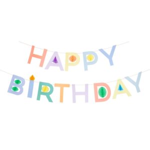 Honeycomb Happy Birthday Garland Set