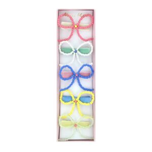 Beaded Bow Hair Clips