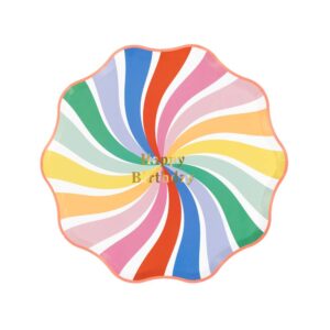 Rainbow Swirl Happy Birthday Side Plates