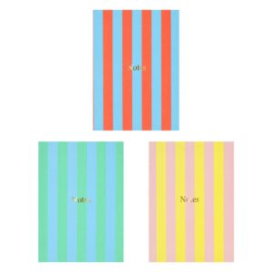 Striped Softcover Notebook Set