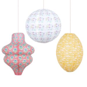 Flora Pink & Yellow Lanterns