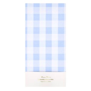 Blue Gingham Paper Tablecloth