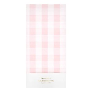 Pink Gingham Paper Tablecloth