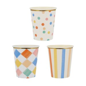 Meri Meri - Colourful Pattern Cups - 267286