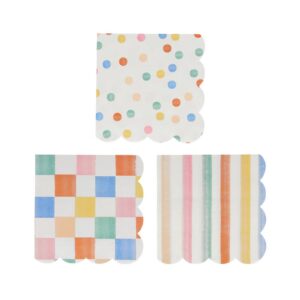 Meri Meri - Colourful Pattern Small Napkins - 267304