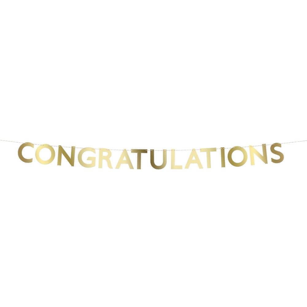 Meri Meri - Gold Scallop Congratulations Garland - 287943 Meri Meri - Gold Scallop Congratulations Garland - 287943