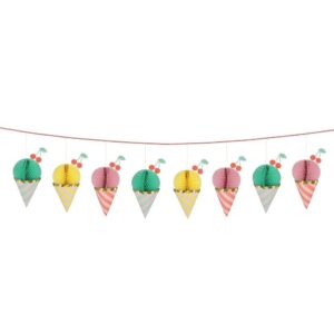 Meri Meri - Ice Cream Honeycomb Garland - 287061