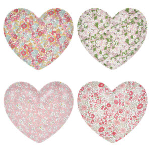 Meri Meri - Meri Meri x Liberty Mixed Set Reusable Heart Plates - 296610