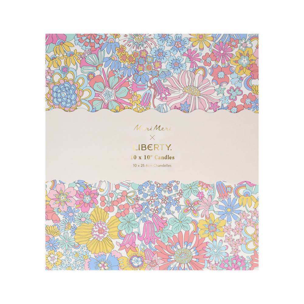 Meri Meri - Meri Meri x Liberty Rainbow Garden Candle Gift Box - 284622 Meri Meri - Meri Meri x Liberty Rainbow Garden Candle Gift Box - 284622