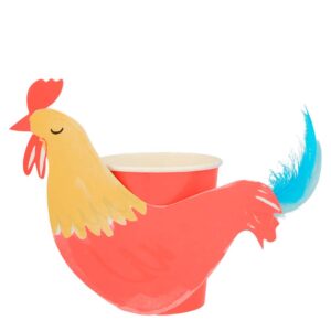 Meri Meri - On The Farm Rooster Party Cups - 203141