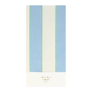 Meri Meri - Pale Blue Striped Paper Tablecloth - 274685