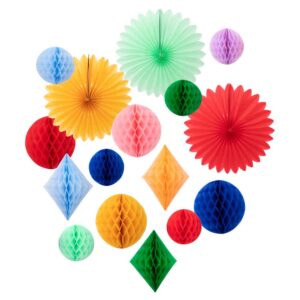 Meri Meri - Rainbow Honeycomb Decoration Kit - 223875