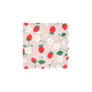 Meri Meri - Strawberry Pattern Small Napkins - 287205