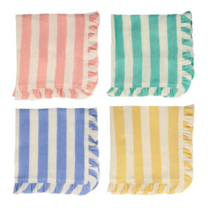 Meri Meri - Stripe Ruffle Fabric Napkins - 222012