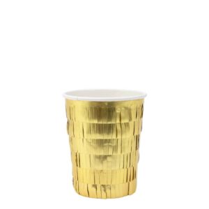 Gobelets de fête à franges dorées (x 8)