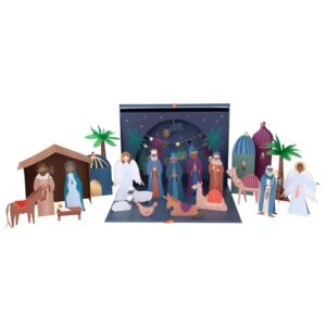 Calendrier de l'Avent en papier avec une crèche à fabriquer