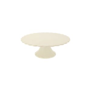 Petit présentoir à gâteaux réutilisable en bambou couleur crème