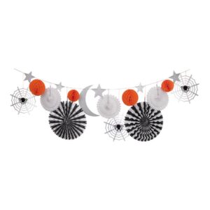 Guirlande d'Halloween en forme de nid d'abeille