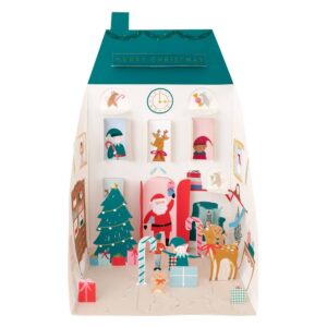 Calendrier de l'Avent pop-up de la maison du Père Noël