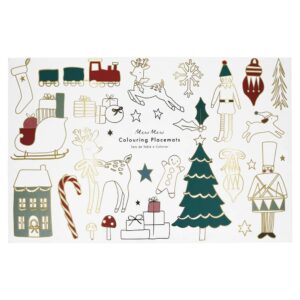 Sets de table à colorier pour Noël (x 8)