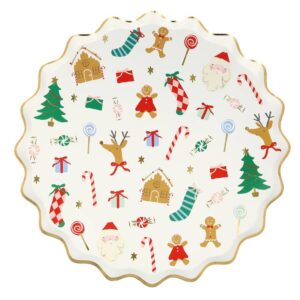 Assiettes de Noël joyeuses (x 8)