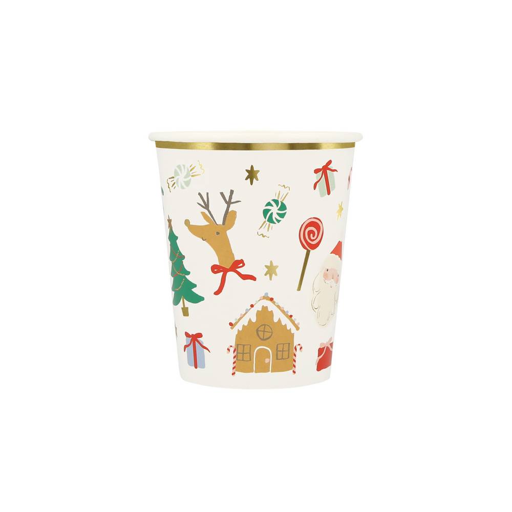 Tasses de Noël joyeuses (x 8)