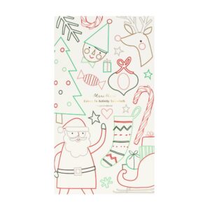 Nappe d'activités de Noël à colorier