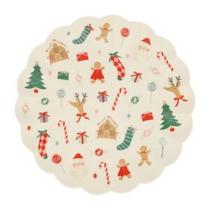 Grande assiette réutilisable Joyeux Noël