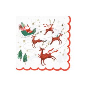 Serviettes de table grand format Père Noël