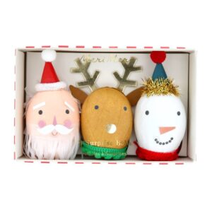 Boules surprises de Noël à l'effigie de personnages (x 3)