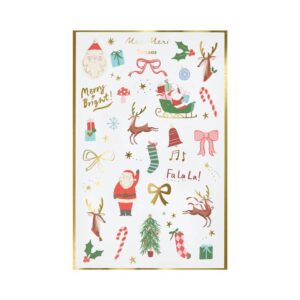 Tatouages temporaires à motifs de Noël variés (x 2 feuilles)