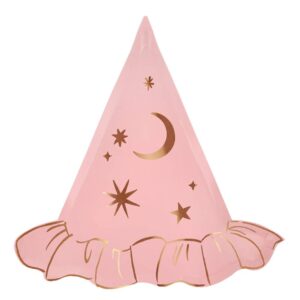 Assiettes Chapeau de Sorcière Rose (x 8)