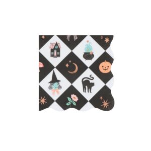 Serviettes de table patchwork Halloween (x 16)