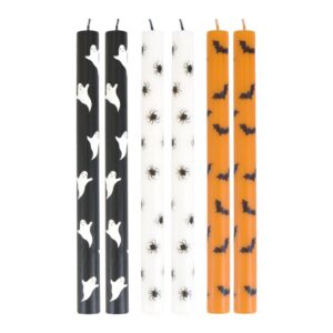 Bougies de table à motifs d'Halloween variés (x 6)