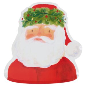 Assiettes à tête de Père Noël (x 8)