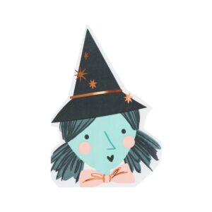 Serviettes en forme de sorcière (x 16)