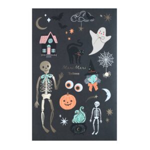 Tatouages temporaires à motifs d'Halloween (x 2 feuilles)