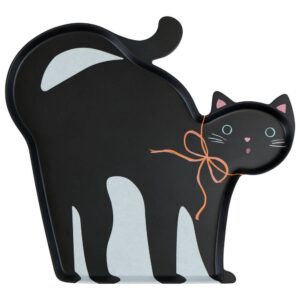 Plateau réutilisable Chat d'Halloween