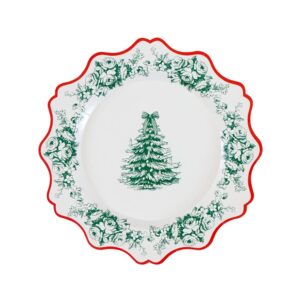 Assiettes de Noël Toile De Jouy (x 8)