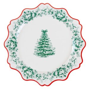 Assiettes de Noël Toile De Jouy (x 8)