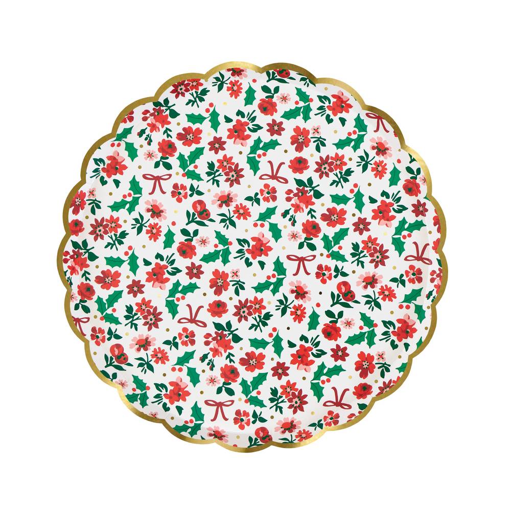 Assiettes à dessert Holly Ditsy (x 8)