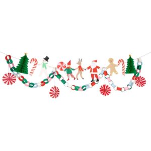 Ensemble de guirlandes de personnages de Noël joyeux