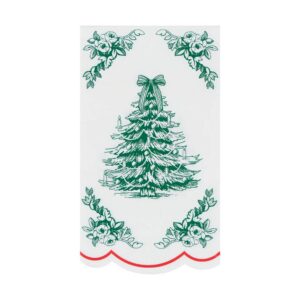 Serviettes d'invités de Noël Toile De Jouy (x 16)