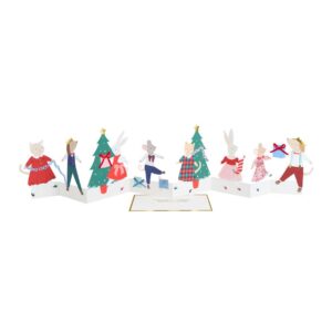 Carte accordéon de Noël Amis des animaux