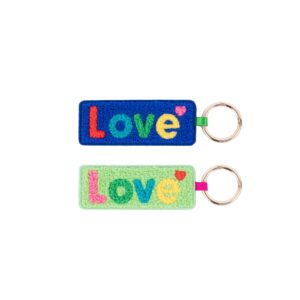 Porte-clés LOVE assortis en 2 couleurs